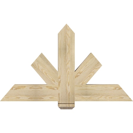 Ekena Millwork Kennewick Rough Sawn Timber Gable Bracket, Douglas Fir, 48"W x 28"H x 4"D x 6"F, 14/12 Pitch GBW048X28X0406KEN00RDF